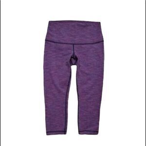 Lululemon Wunder Under High Rise Crop Leggings Womens Size 4 Multicolored